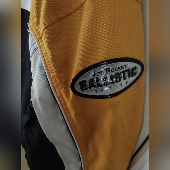 Joe Rocket Ballistic Series Padded Motorcycle Jacket Yellow & Black Mens Size XL - Picture 8 of 9